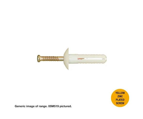 Nail In Plug Zinc in 3 Head Types and Various Sizes - Box of 100