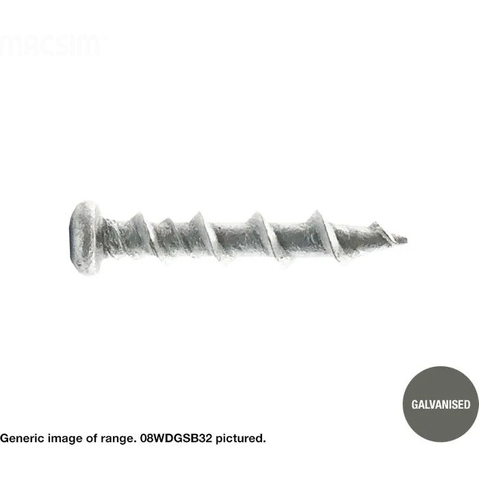Wall Grabs 6.3mm x Length - Zinc or Galvanised in Various Box Quantities