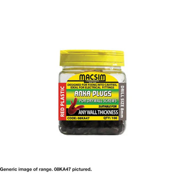 A4/7 Anka Plugs for Drywall Screws - Jar of 100
