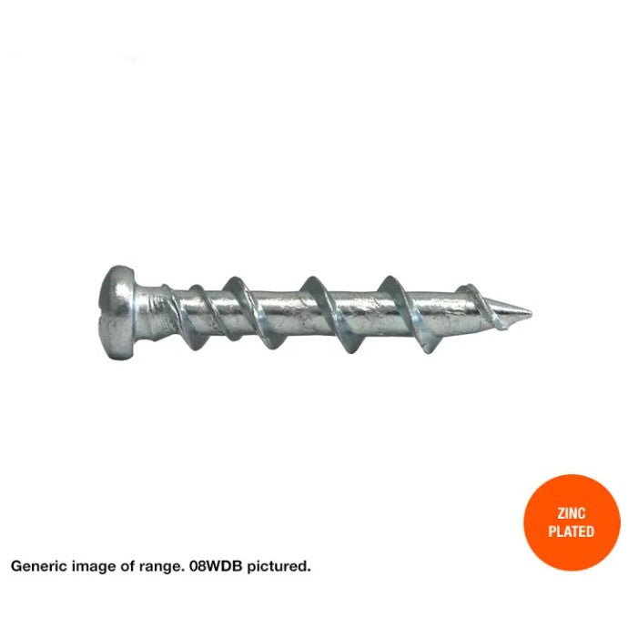 Wall Grabs 6.3mm x Length - Zinc or Galvanised in Various Box Quantities