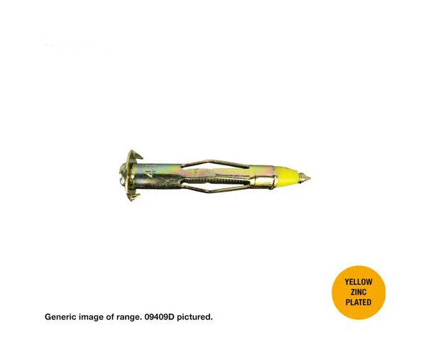 Macsim Hollow Wall Anchor Yellow Zinc Plated HAMMER Drive - Box of 100 - Various Sizes
