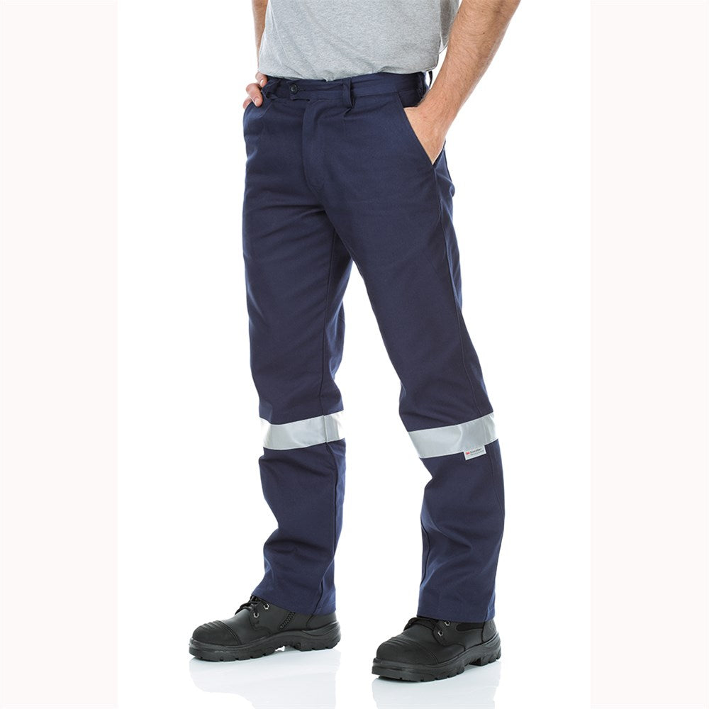 Cotton Drill Regular Weight Taped Navy Work Pants - Various Sizes