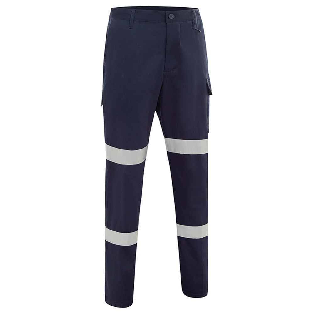Cotton Drill Biomotion Taped Navy Midweight Cargo Pants - Various Sizes