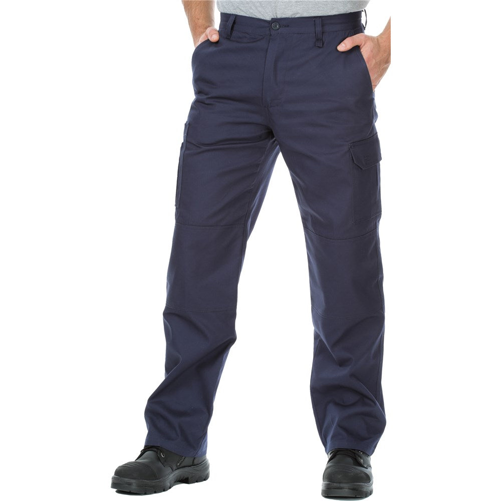 Cotton Drill Navy Midweight Cargo Pants - Various Sizes