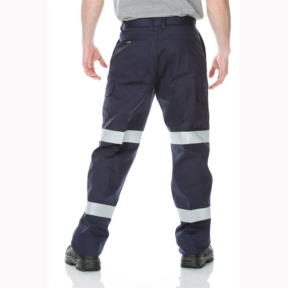 Cotton Drill Biomotion Taped Navy Midweight Cargo Pants - Various Sizes