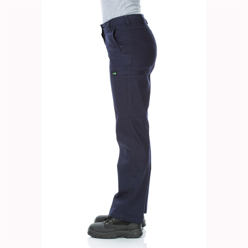 Womens Mid Weight Cotton Drill Navy Cargo Pants - in Various Sizes