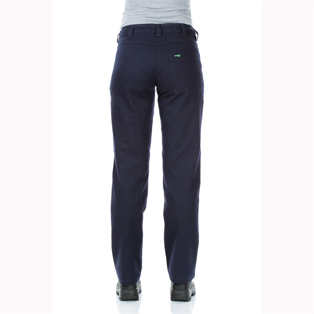 Womens Mid Weight Cotton Drill Navy Cargo Pants - in Various Sizes