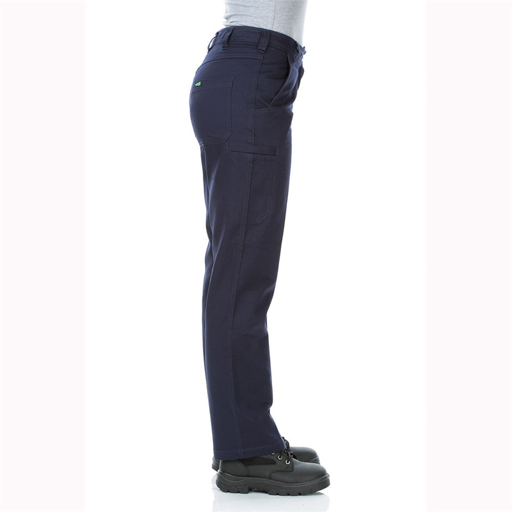 Womens Mid Weight Cotton Drill Navy Cargo Pants - in Various Sizes