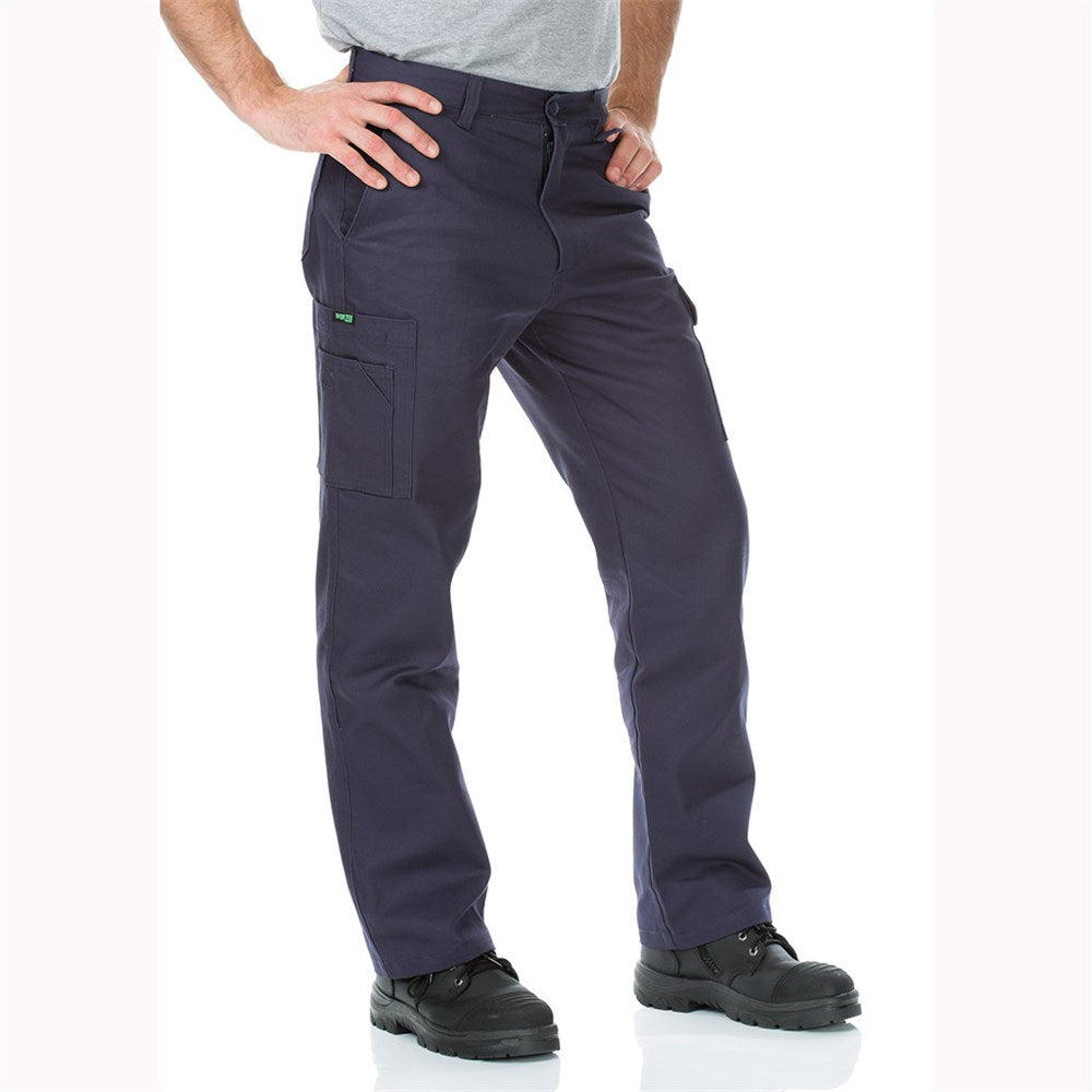 Cotton Drill Regular Weight Navy Cargo Pants - in Various Sizes