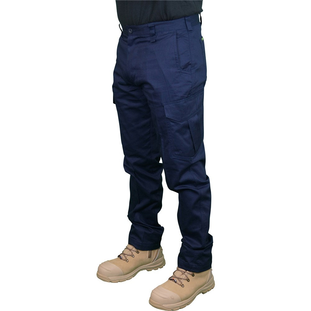 Lightweight Cotton Drill Navy Cargo Pants - in Various Sizes