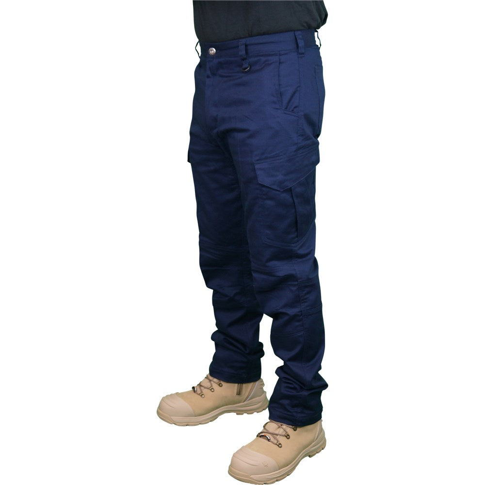Stretch Ripstop Modern Fit Navy Cargo Pants - in Various Sizes