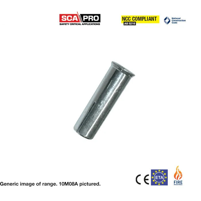 Drop In Anchor Zinc ETA APPROVED - Various Sizes and Quantities