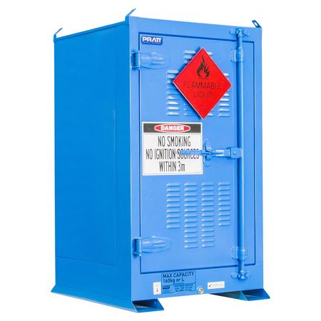 Pratt Class 4 Dangerous Goods Storage Cabinets 160L 1 Door 2 Shelves