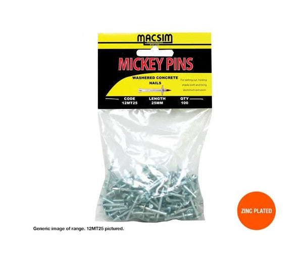 Mickey Pin Zinc Various Sizes - Blister Pack and Box Options