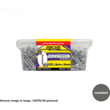 Connector Plate Galvanised Nails 2.8mm x 30mm x Box weight