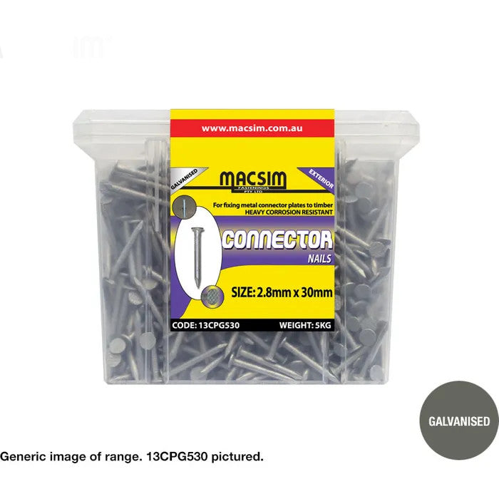 Connector Plate Galvanised Nails 2.8mm x 30mm in Various Box Quantities