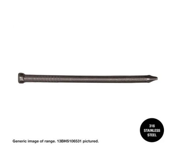 Bullet Head 316 Stainless Steel Nails - Various Sizes and Box Quantities