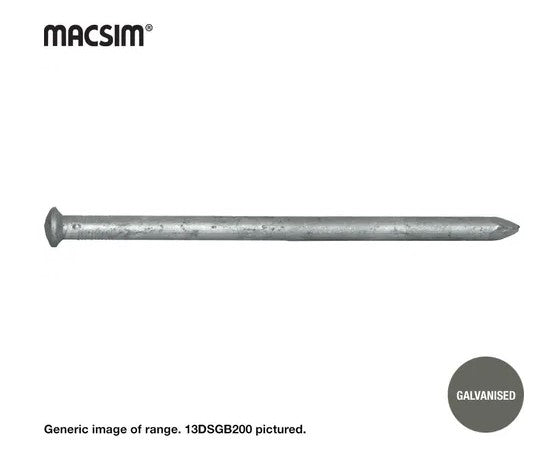 Dome Head Deck Spikes Galvanised 9mm - 5Kg Tubs - Various Lengths Available