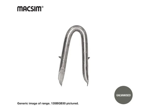 Macsim Barbed Staples Galvanised - Various Sizes and Quantities