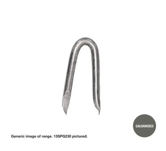 Macsim Plain Staples Galvanised - Various Sizes and Quantities