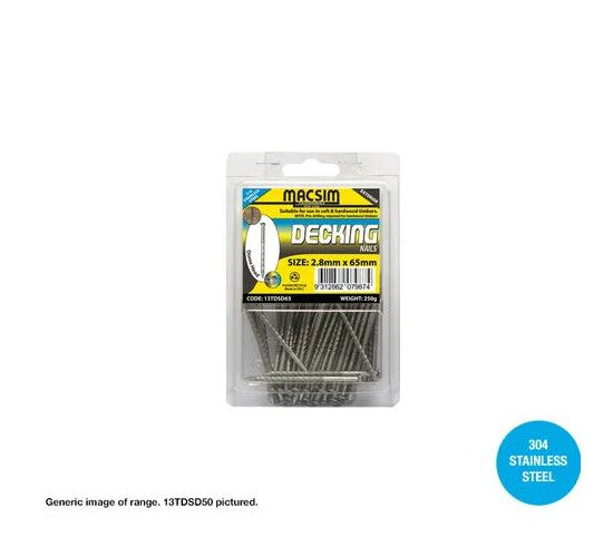 Dome Head Decking Nail 316 Stainless Steel - Various Sizes & Weights Available