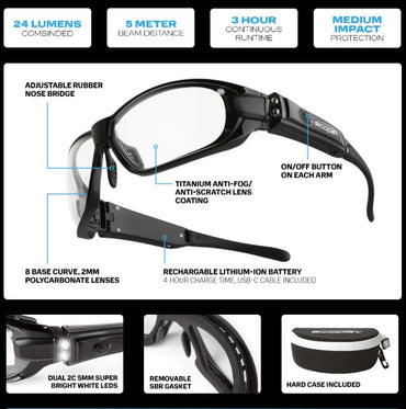 Scope Genisys + LED Black Gloss Frame Clear Lens