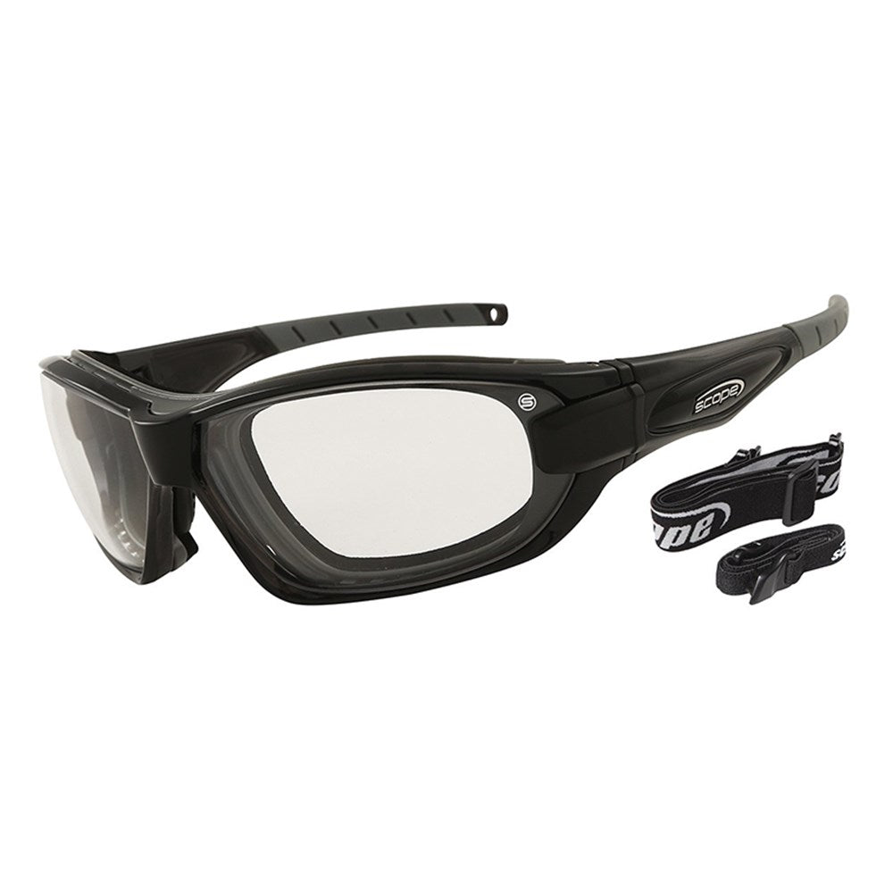 Scope Genisys Safety Glasses Plus Black Frame - 4 Lens Colour Options