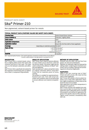 Sika Primer 210 250ml - Box of 6