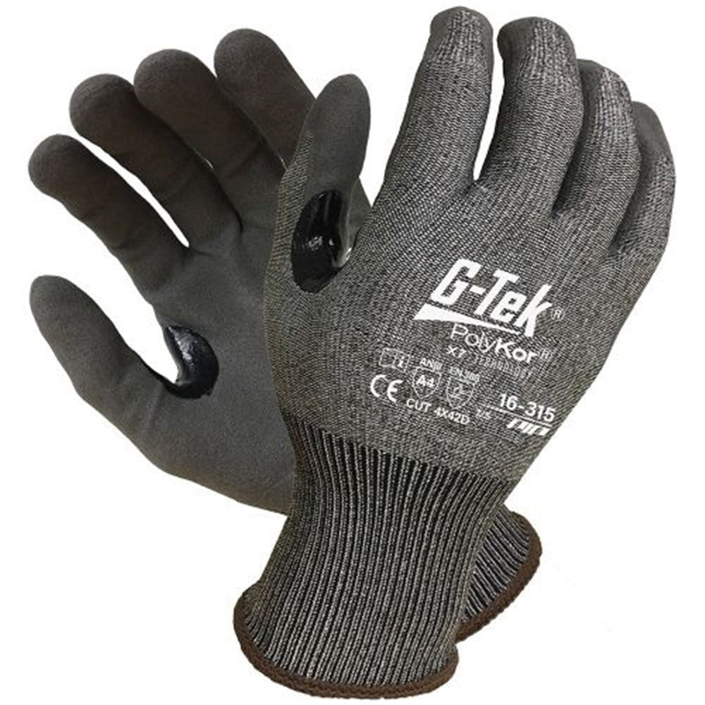 G-Tek Polykor X7 Cut D Gloves - 1, 6 or 12 Pairs in 7 Size Options