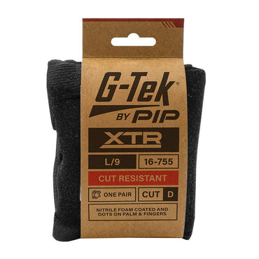 G-Tek Xtr 15G Cut D Palm Dip Dotted Gloves - 1, 6 or 12 Pairs in 7 Size Options