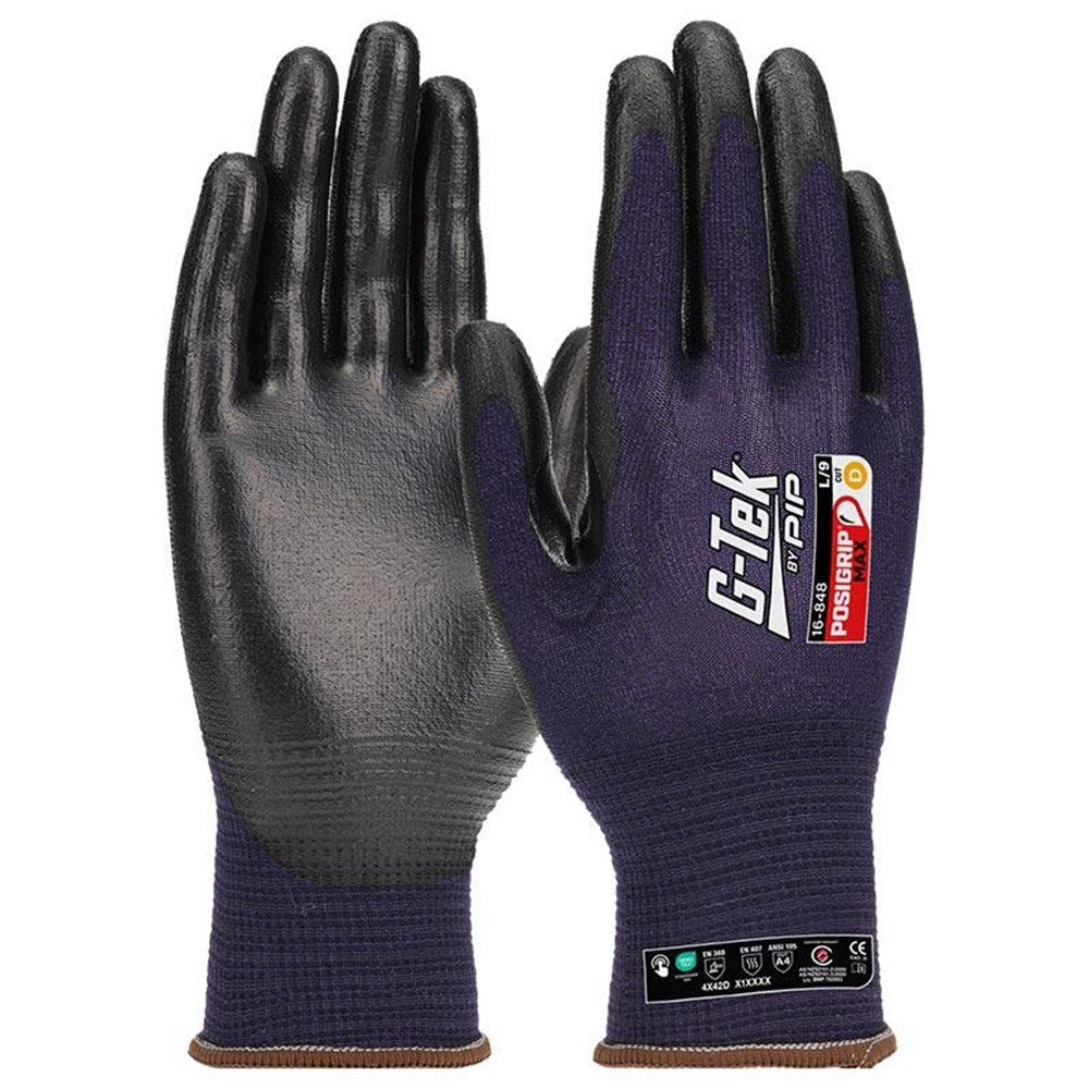 G-Tek Posigripmax 18G Cut D Gloves - 1, 6 or 12 Pairs in 7 Size Options