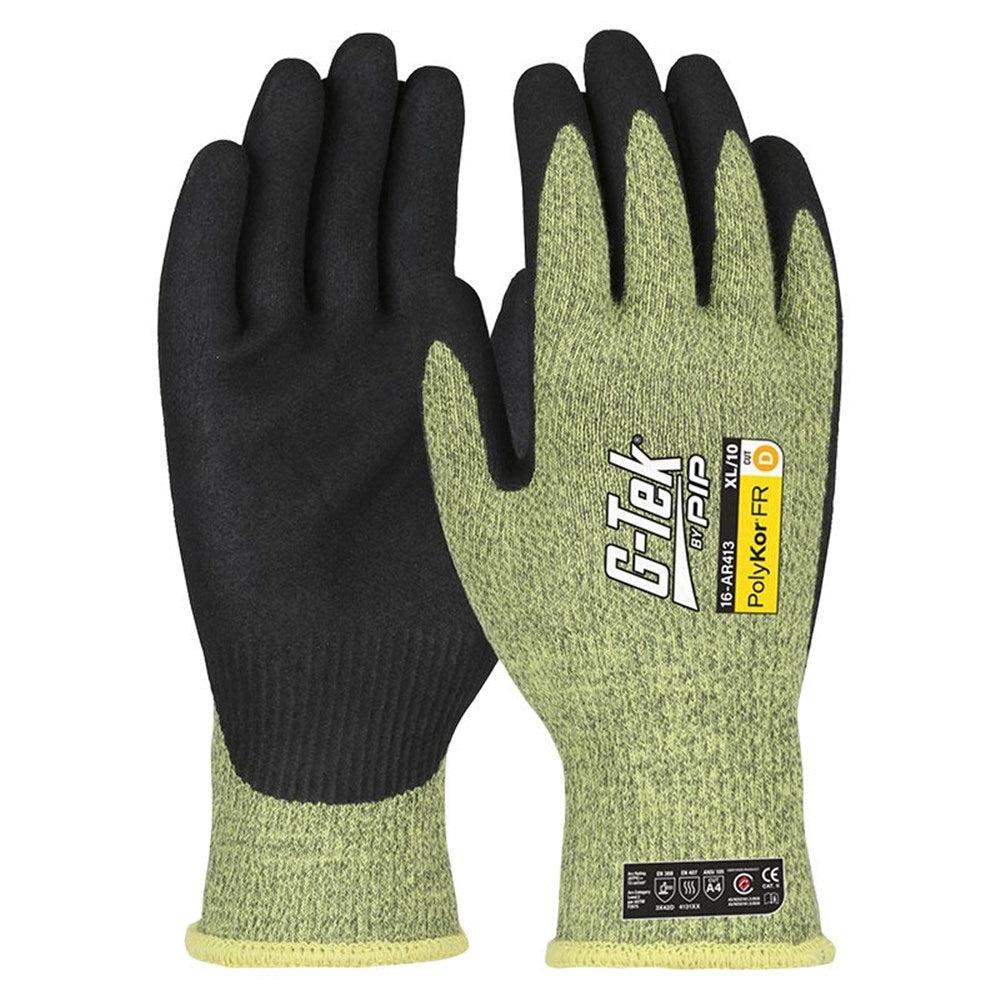 G-Tek PolyKor ARAMID 13G Cut D ARC/FR Gloves - 1, 6 or 12 Pairs in 6 Size Options