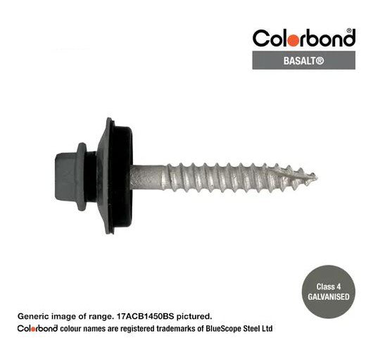 Type 17 Macsim Bra Cyclone Assembly Hex Head Screws Galvanised - Various Sizes, Colours & Quantities
