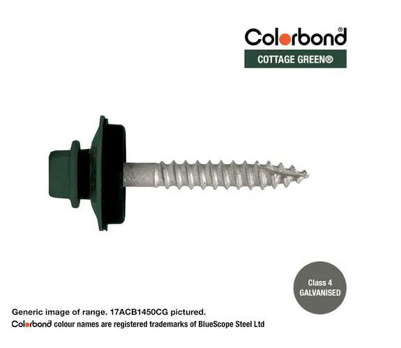 Type 17 Macsim Bra Cyclone Assembly Hex Head Screws Galvanised - Various Sizes, Colours & Quantities