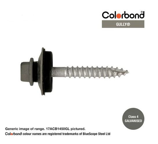 Type 17 Macsim Bra Cyclone Assembly Hex Head Screws Galvanised - Various Sizes, Colours & Quantities