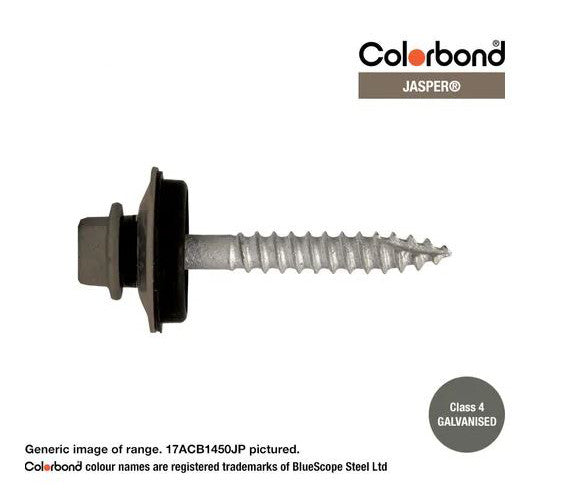 Type 17 Macsim Bra Cyclone Assembly Hex Head Screws Galvanised - Various Sizes, Colours & Quantities