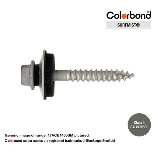 Type 17 Macsim Bra Cyclone Assembly Hex Head Screws Galvanised - Various Sizes, Colours & Quantities