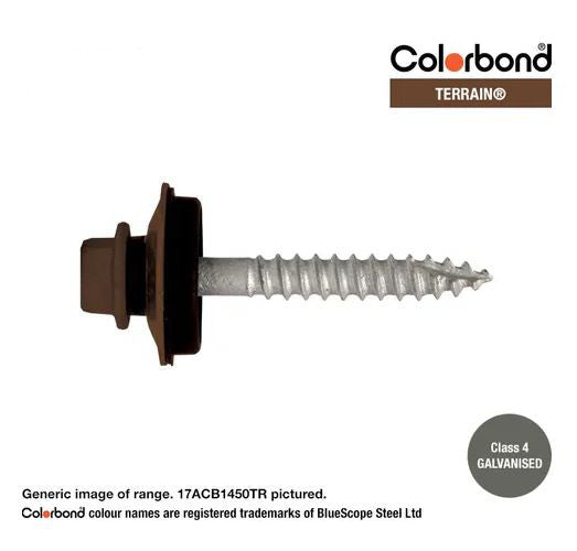 Type 17 Macsim Bra Cyclone Assembly Hex Head Screws Galvanised - Various Sizes, Colours & Quantities