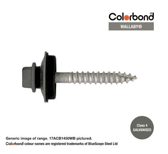 Type 17 Macsim Bra Cyclone Assembly Hex Head Screws Galvanised - Various Sizes, Colours & Quantities