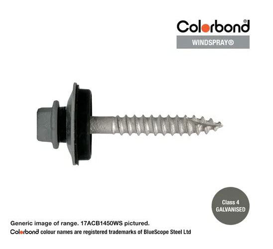 Type 17 Macsim Bra Cyclone Assembly Hex Head Screws Galvanised - Various Sizes, Colours & Quantities