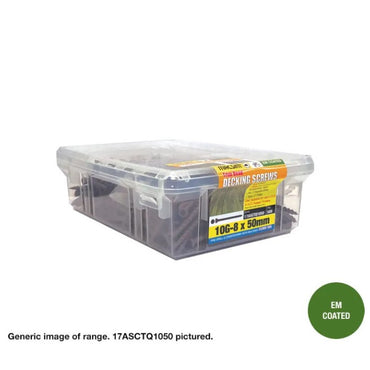 Macsim Type 17 TRIM Head Square Drive EM Coated decking screws - gauge x length x box quantity