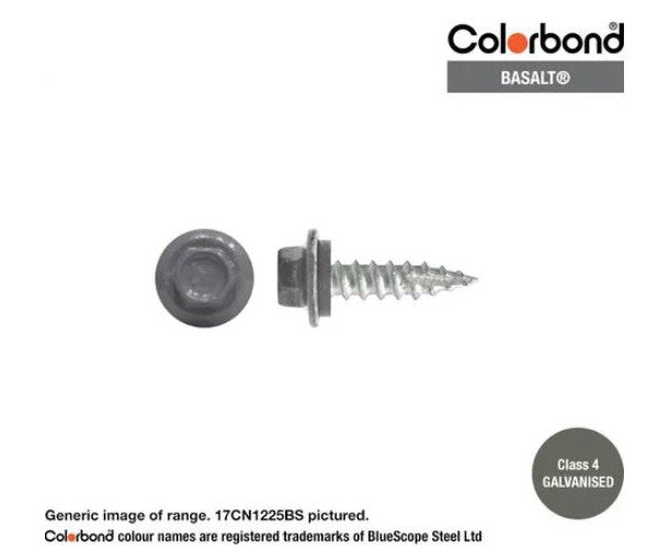 Type 17 Hex Washer Face Head Screw + Neoprene Washer 12g x Length - Box of 1000 Painted Head Options
