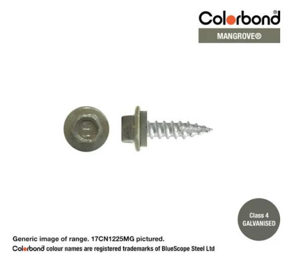Type 17 Hex Washer Face Head Screw + Neoprene Washer 12g x Length - Box of 1000 Painted Head Options