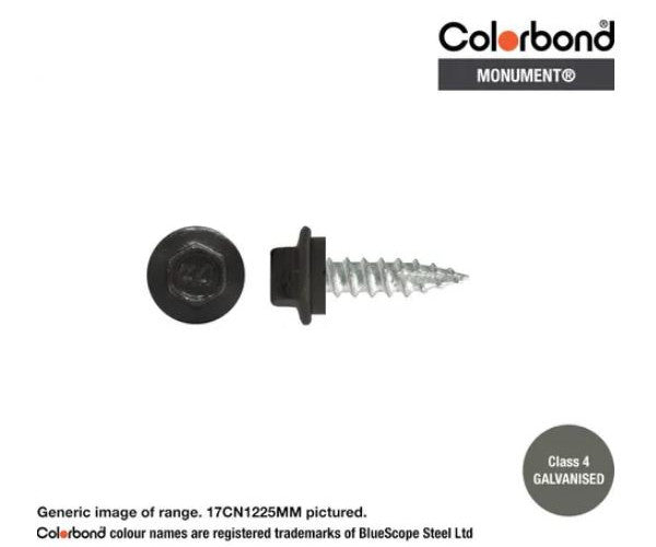 Type 17 Hex Washer Face Head Screw + Neoprene Washer 12g x Length - Box of 1000 Painted Head Options