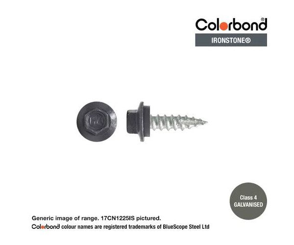 Type 17 Hex Washer Face Head Screw + Neoprene Washer 12g x Length - Box of 1000 Painted Head Options