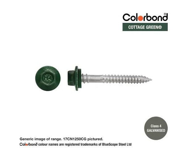 Type 17 Painted Galvanised Screw Cottage Green