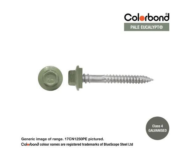 Type 17 Hex Washer Face Head Screw + Neoprene Washer 12g x Length - Box of 1000 Painted Head Options