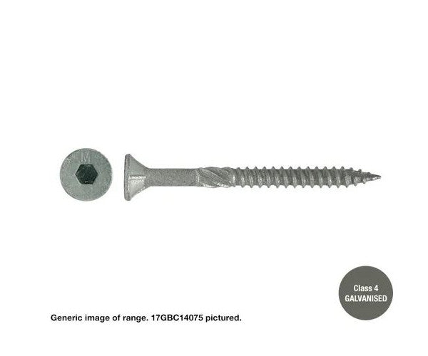Macsim Type 17 Batten Screws (Hex Drive) Galvanised - Various Sizes and Pack Options