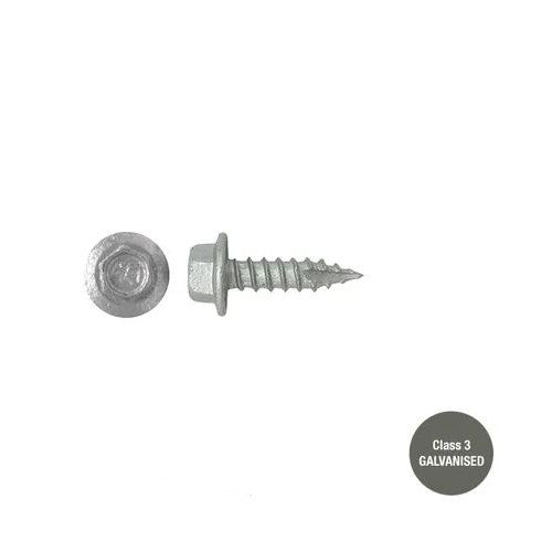 Type 17 Macsim Hex Head Screws Galvanised - Various Sizes, Quantities with Neoprene Washer Option