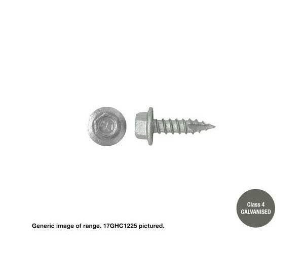 Type 17 Macsim Hex Head Screws Galvanised - Various Sizes, Quantities with Neoprene Washer Option